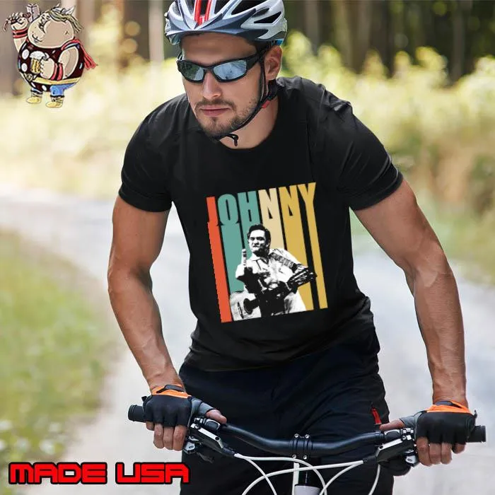 Retro Color American country singer-songwriter Johnny Cash T-Shirt Unisex