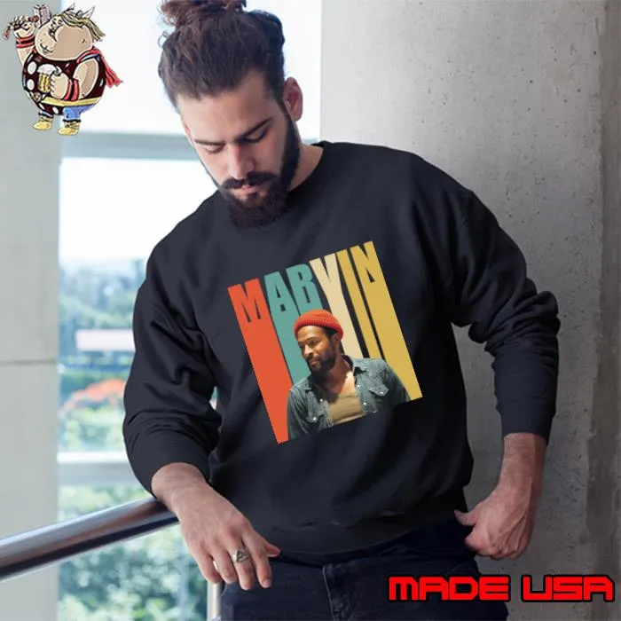 Retro Color Marvin Gaye American singer songwriter and musician T-Shirt Sweatshirt