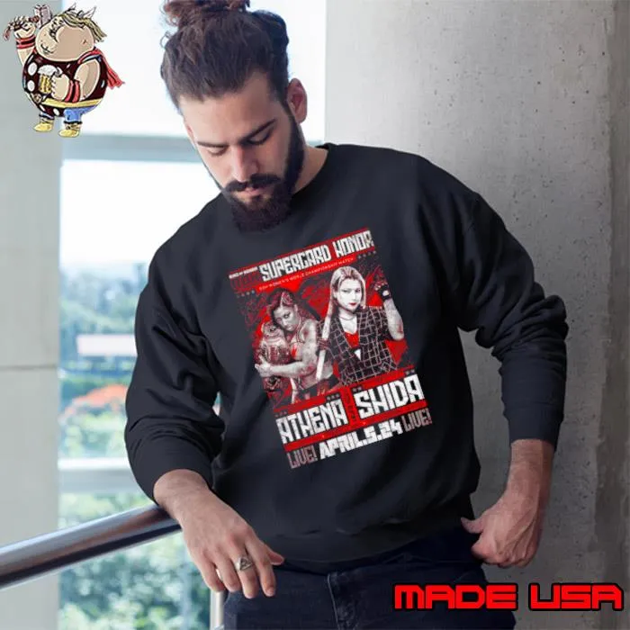 Ring of Honor ROH Supercard of Honor 2024 Matchup Athena vs Hikaru Shida s Sweatshirt