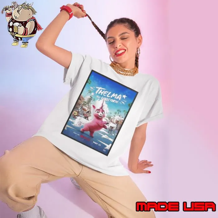 Thelma The Unicorn Releasing On Netflix On May 17 Home Decor Poster Shirt Ladies tee