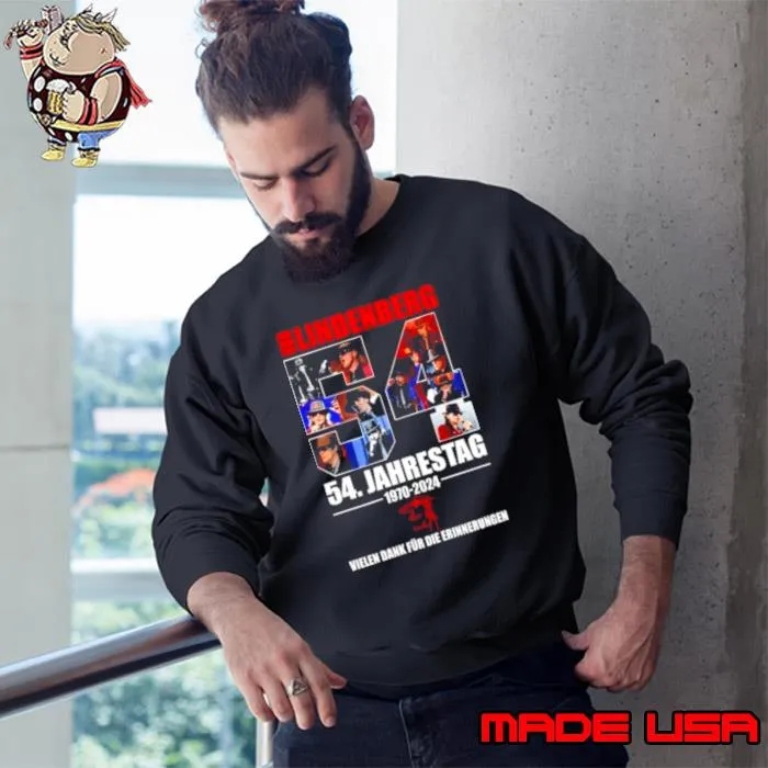 Udo Lindenberg 54 Jahrestag 1970 2024 Vielen Dank Fur Die Erinnerungen Shirt Sweatshirt