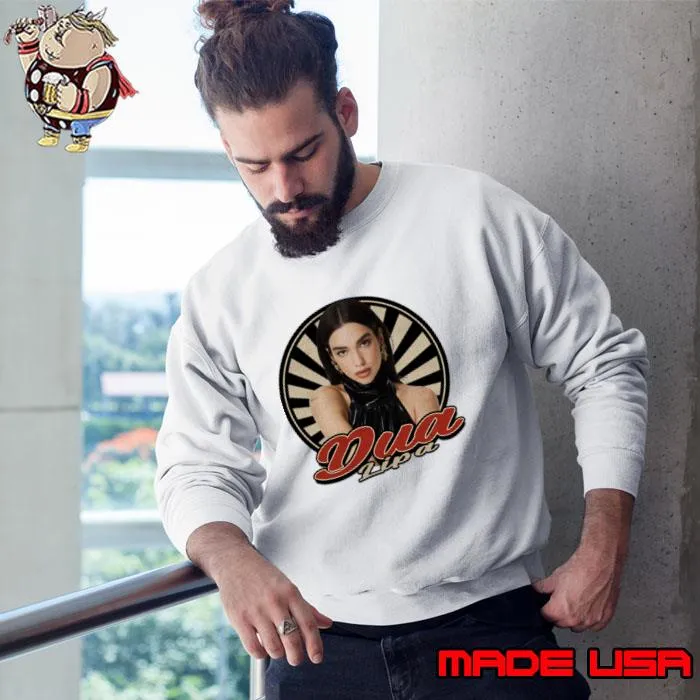 Vintage Circle Dua Lipa English and Albanian singer and songwriter T-Shirt Sweatshirt