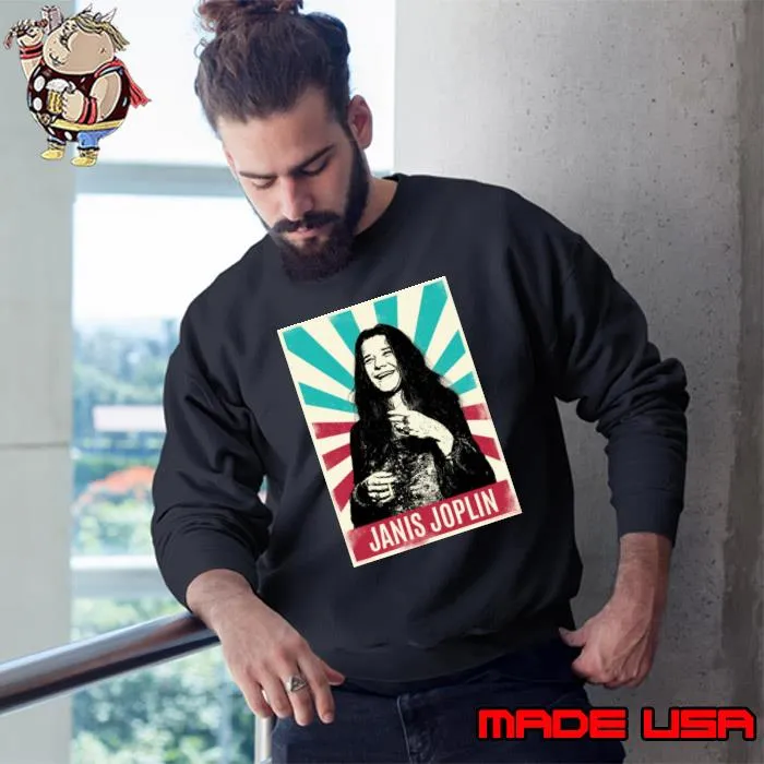 Vintage Janis Joplin American singer and songwriter T-Shirt Sweatshirt