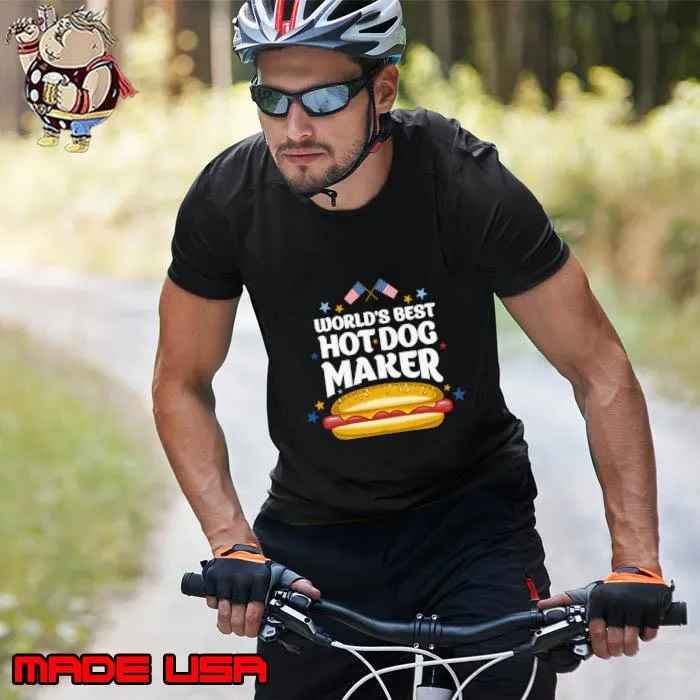 World's Best Hotdog Maker USa Flag T-Shirt Unisex
