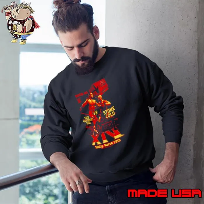 WrestleMania Ripple Junction WrestleMania XIV The Heartbreak Kid vs Stone Cold Graphic Shirt Sweatshirt
