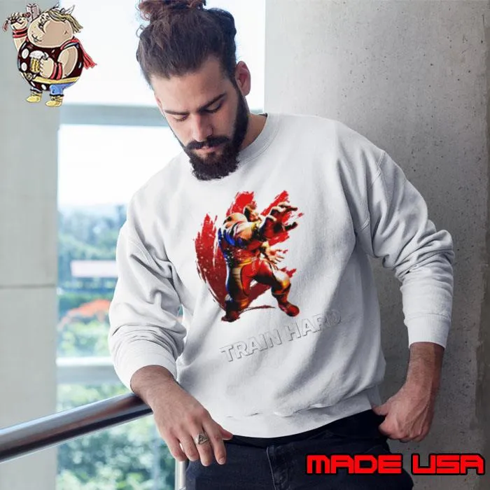 Zangief Street Fighter train hard shirt