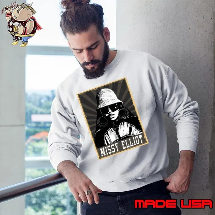 80s Style Missy Elliot American rapper singer-songwriter record producer T-Shirt Sweatshirt