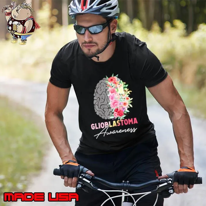 Best glioblastoma Awareness Brain Cancer Gray Flower T-Shirt Unisex