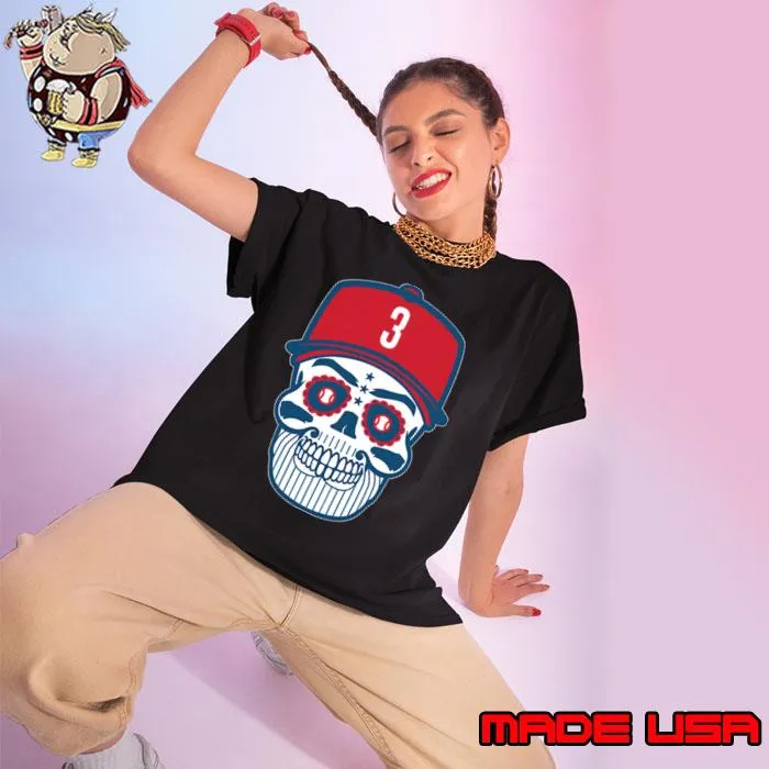 Bryce Harper Sugar Skull American professional baseball first baseman T-Shirt Ladies tee
