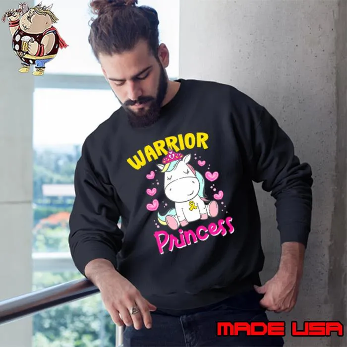 Childhood Cancer Awareness Unicorn Princess T-Shirt Sweatshirt