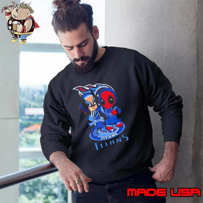 Friends Marvel Deadpool Wolverine Tennessee Titans Shirt Sweatshirt