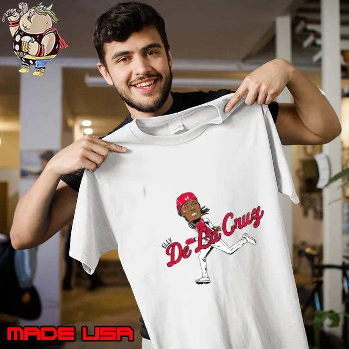 Funny elly De La Cruz Caricature Dominican professional baseball infielder for the Cincinnati Reds T-Shirt Unisex