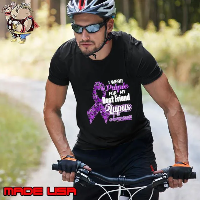 I Wear Purple For My Big Sister Lupus Awareness Butterflies T-Shirt Unisex