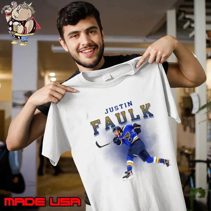 Justin Faulk American professional ice hockey defenseman captain for the St. Louis Blues T-Shirt Unisex
