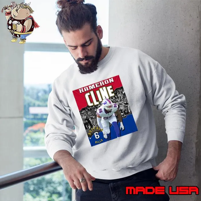 Kameron Cline American football defensive tackle for the Buffalo Bills T-Shirt Sweatshirt