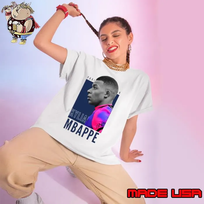 Kylian Mbappe French professional footballer Ligue 1 club Paris Saint-Germain T-Shirt Ladies tee