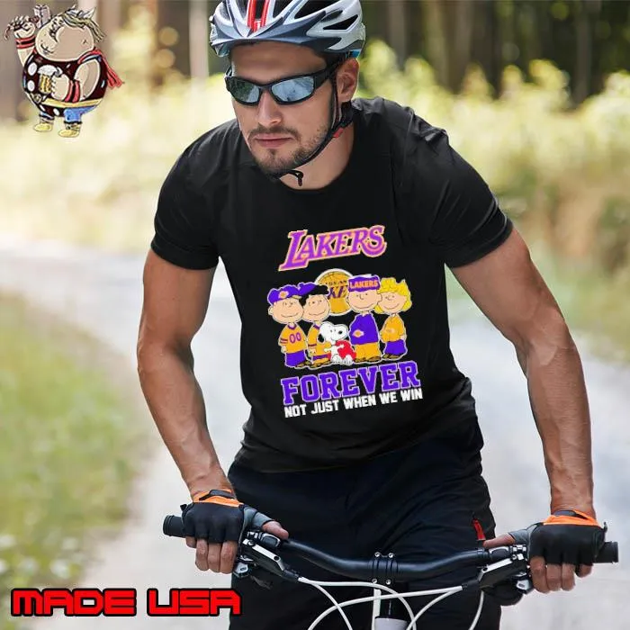 Los Angeles Lakers X Peanuts Movie Characters Forever Not Just When We Win Shirt