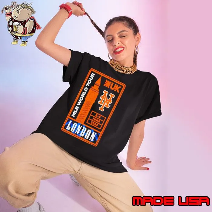 New York Mets 2024 MLB World Tour UK London Series s Ladies tee
