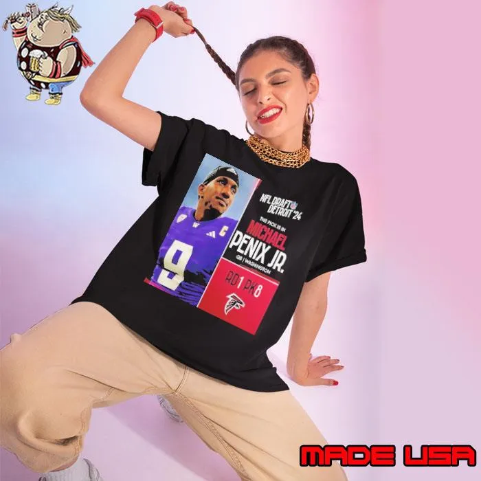 NFL Draft Detroit 24 The Pick Is In Michael Penix Jr Of Atlanta Falcons QB Washington Picks 8 Round 1 s Ladies tee