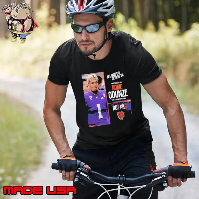 NFL Draft Detroit 24 The Pick Is In Rome Odunze Of Chicago Bears WR Washington Picks 9 Round 1 shirt