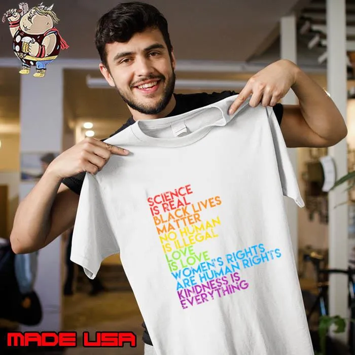 Science Is Real Black Lives Matter LGBT Pride BLM T-Shirt Unisex