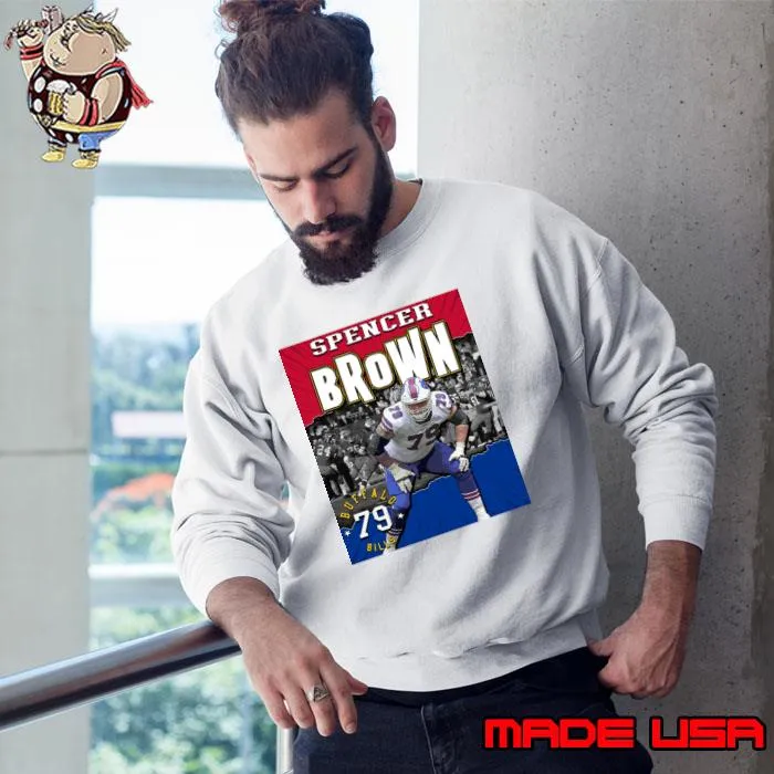 Spencer Brown American football offensive tackle for Buffalo Bills T-Shirt Sweatshirt