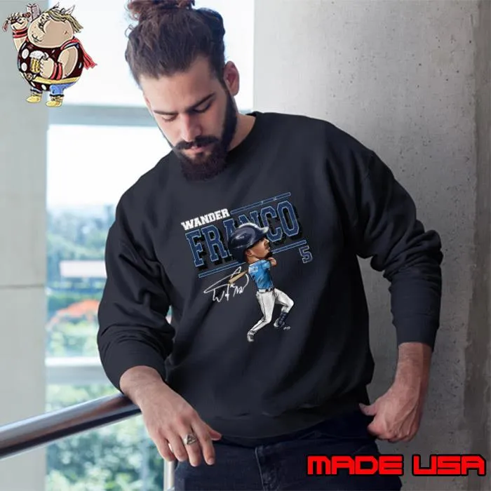 Wander Franco Dominican professional baseball shortstop Tampa Bay Cartoon T-Shirt Sweatshirt