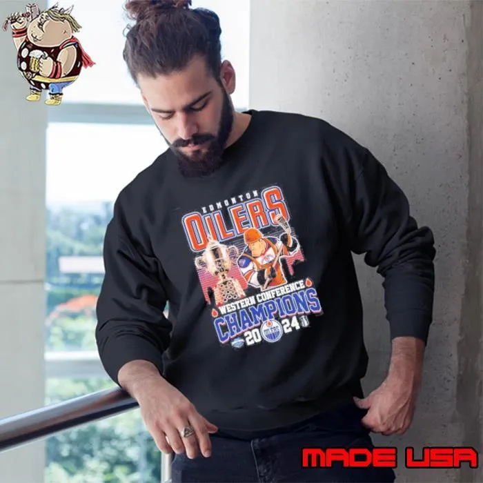 2024 Edmonton Oilers Hockey Western Conference Champions Sweatshirt
