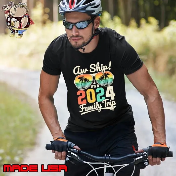 Aw Ship It'S A 2024 Family Trip Family Cruise Vintage Unisex
