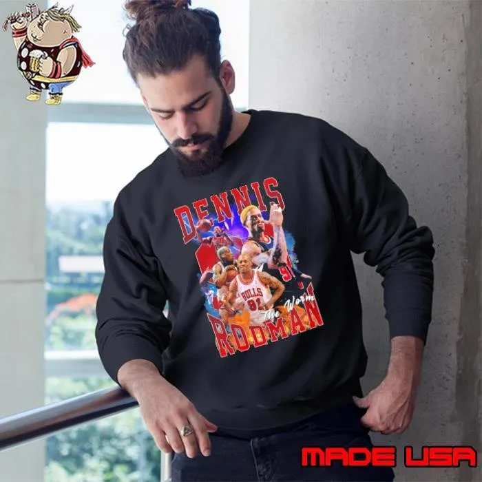 Dennis Rodman American former professional basketball player The Worm Bootleg Sweatshirt