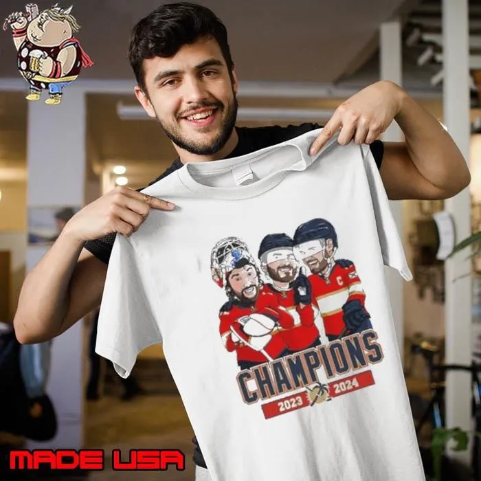 Florida Panthers Team Cartoon Champions 2024 Unisex