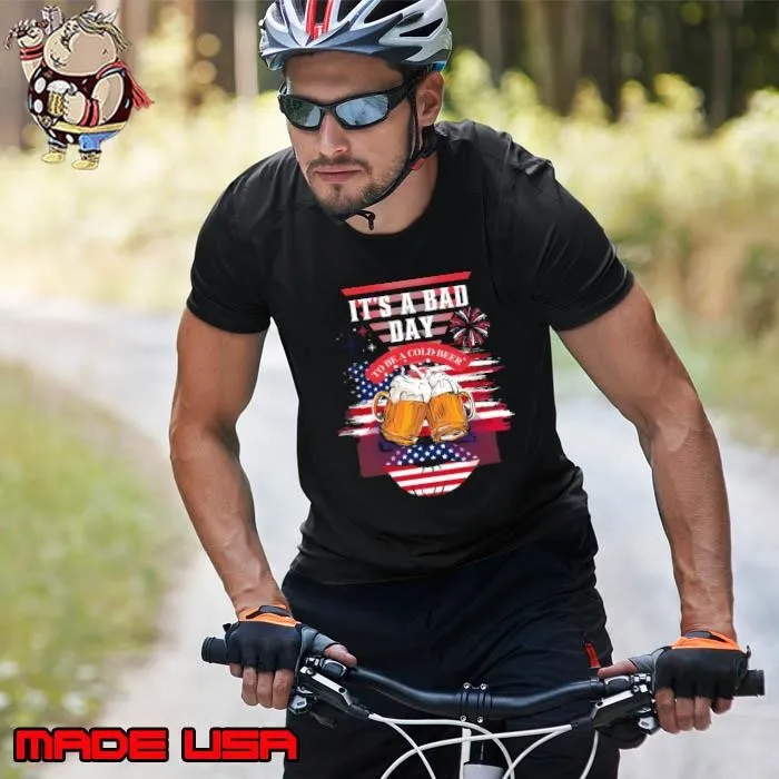 It's a bad day to be a cold beer 4th Of July 2024 usa flag Shirt