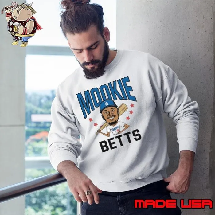 LA Dodgers Mookie Betts cartoon Sweatshirt