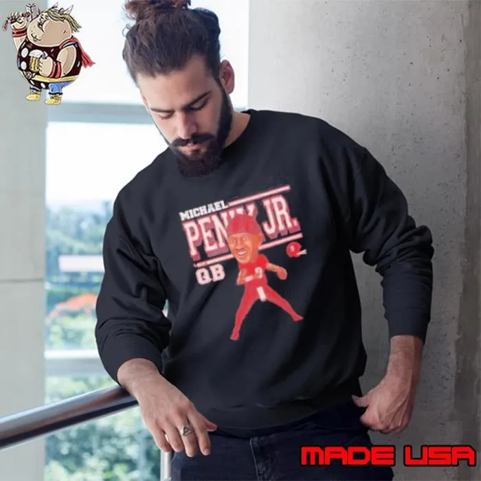 Michael Penix Jr. number 9 Atlanta Falcons cartoon caricature signature Sweatshirt