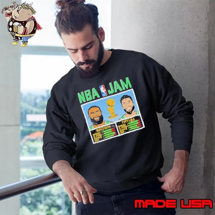 Nice NBA Jam Jayson Tatum and Jaylen Brown Boston Celtics 2024 Finals Champions shirt