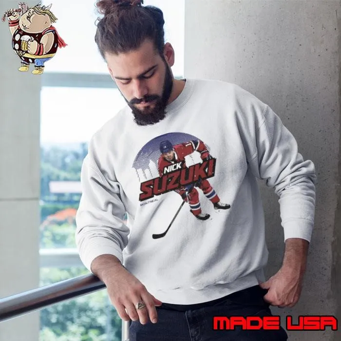 Nick Suzuki Canadian professional ice hockey centre Montreal Skyline Sweatshirt