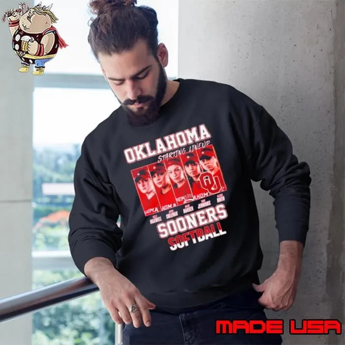 Oklahoma Sooners Softball Starting Lineup 2024 Sweatshirt