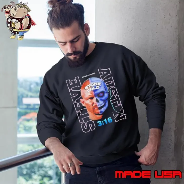 Stone Cold Steve Austin Skull Face Black shirt