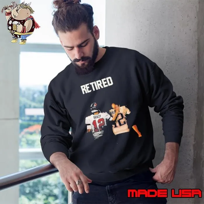 Tampa Bay Buccaneers and New England Patriots Tom Brady Retired Sweatshirt