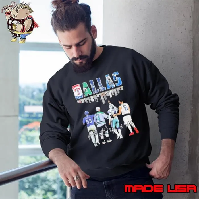 Texas Rangers Dallas Stars Dallas Cowboys Dallas Mavericks Proud City Signatures Sweatshirt
