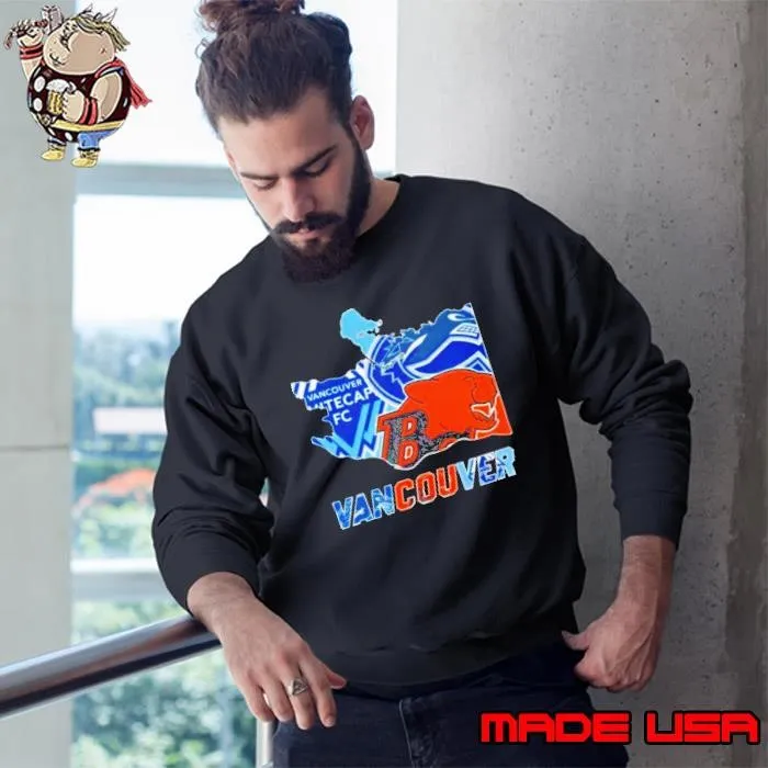Vancouver Map Sports Teams Logo Sweatshirt