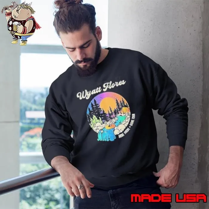 Wyatt Flores Surfing Skeleton Here There Gone Tour 2024 Sweatshirt