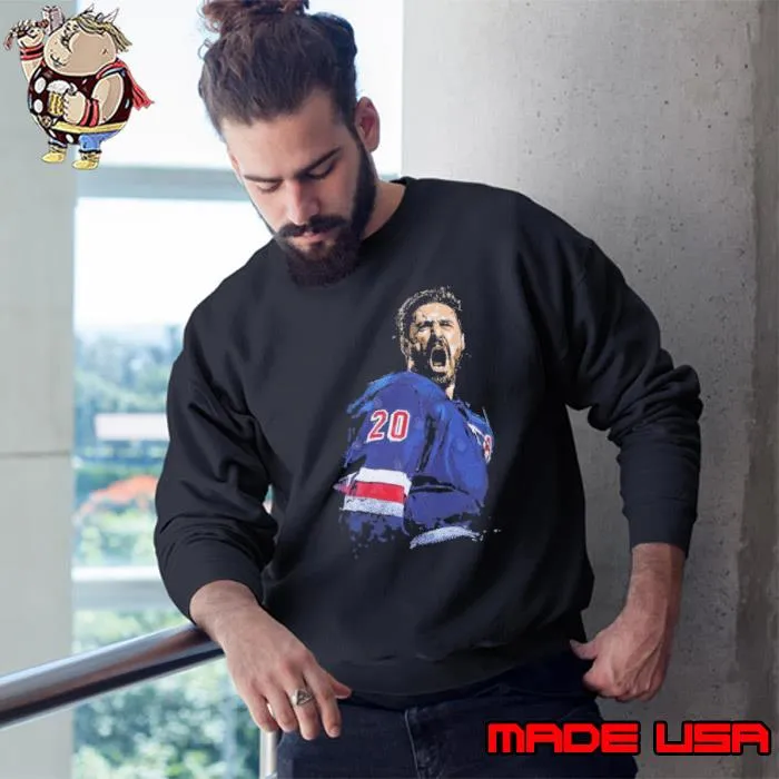 Chris Kreider New York R Illustration American professional ice hockey winger s Sweatshirt