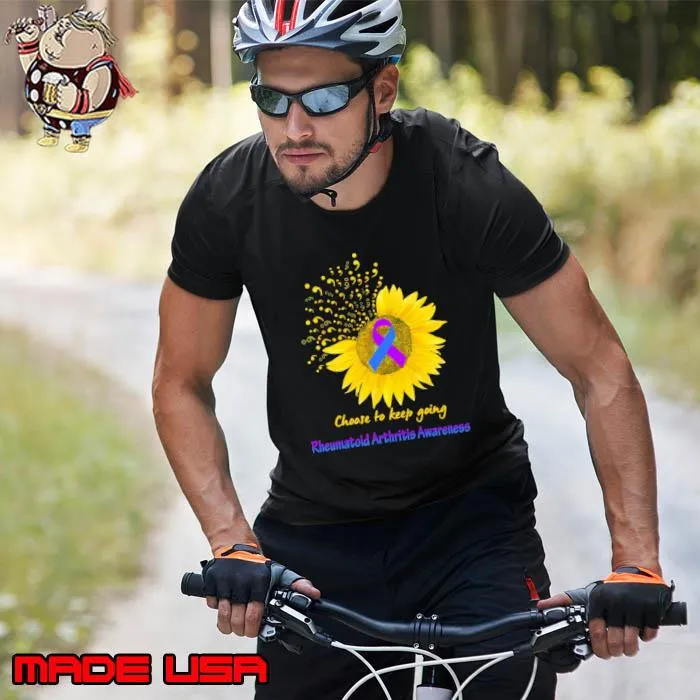 Rheumatoid Arthritis Awareness Choose To Keep Going Sunflower shirt