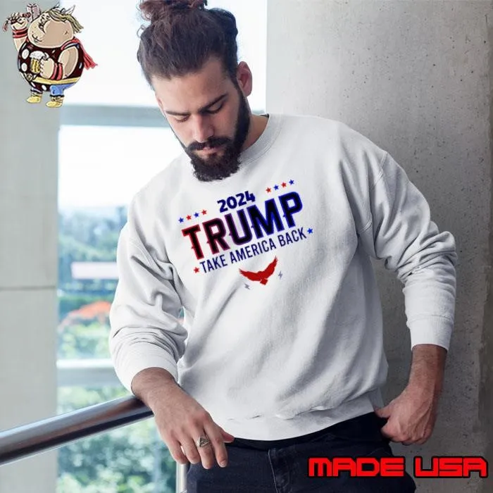 2024 Trump Take America Back Simple Stars Eagle T-Shirt