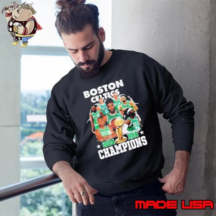 Boston Celtics 2024 NBA Champions 18 Times Team Portrait Shirt