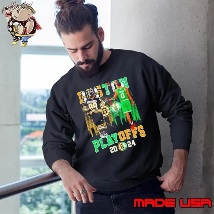 Boston Sports Teams David Pastrnak And Jayson Tatum Playoffs 2024 Sweatshirt