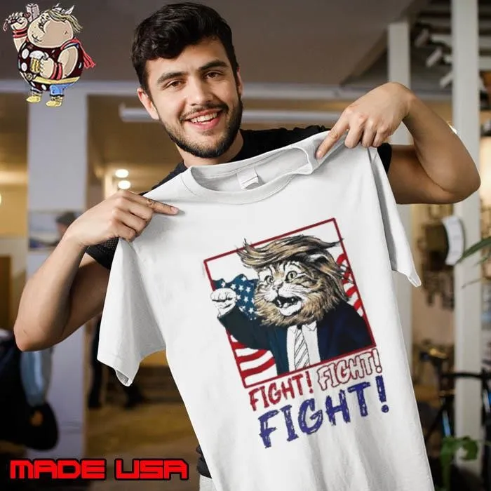 Cat Trump Shooting Fight Fight Fight Unisex