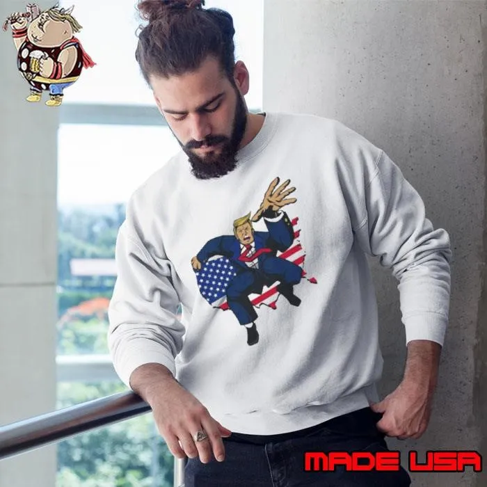 Comic Trump Garment-Dyed Sweatshirt