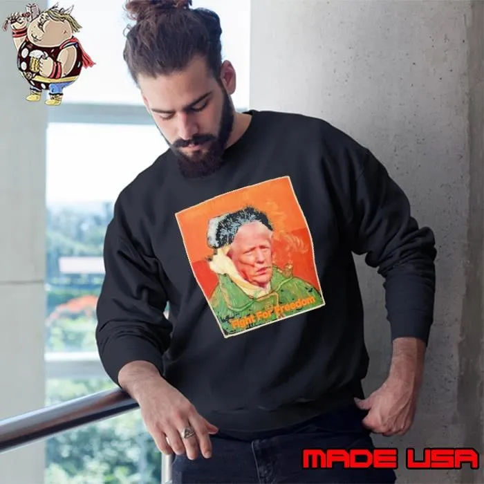Donald Trump Assassination Attempt Vincent Van Gogh Fight For Freedom T Sweatshirt